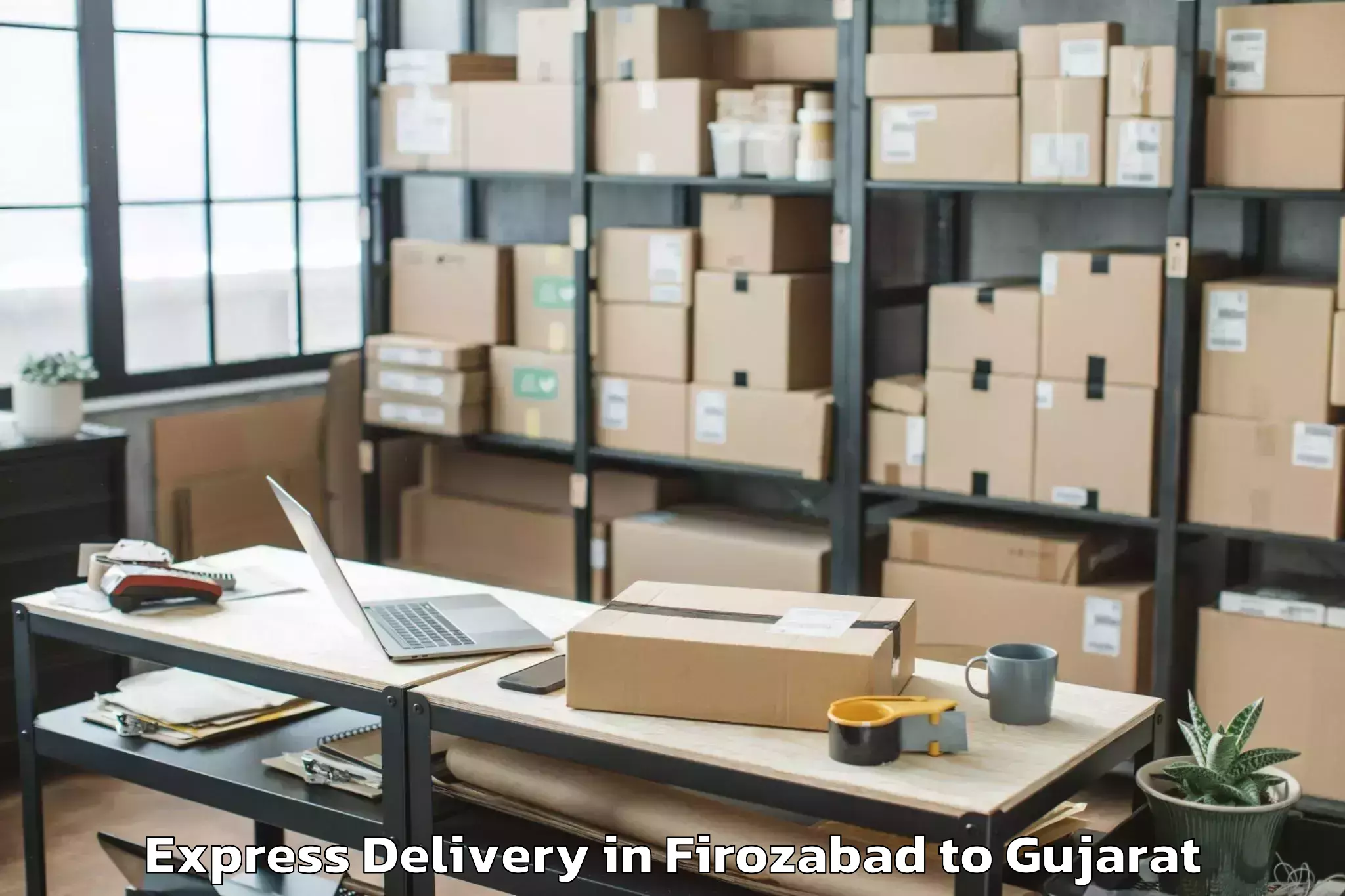 Hassle-Free Firozabad to Garbada Express Delivery